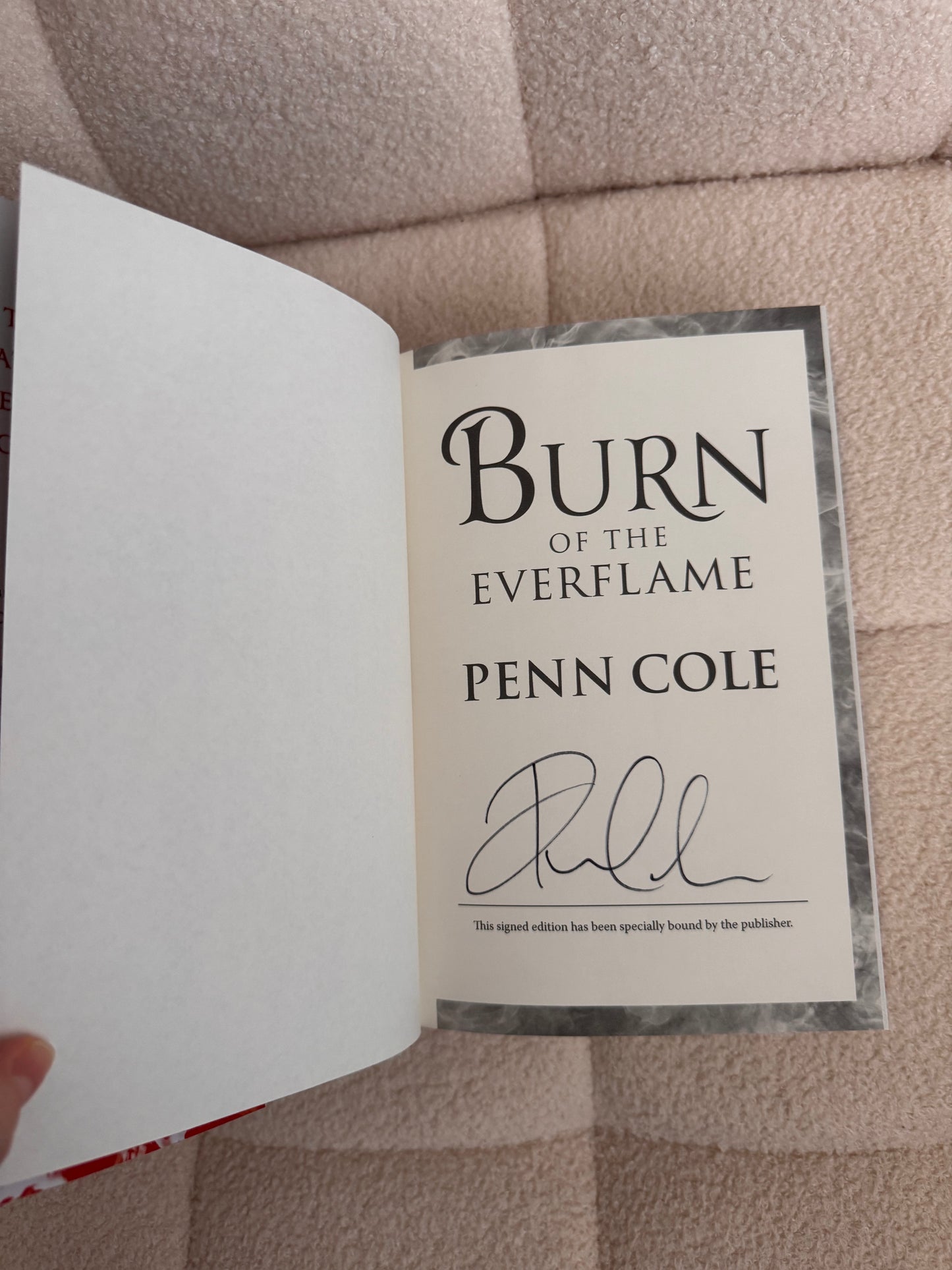 SIGNED Penn Cole Burn of the Everflame 1st Ed. Hardcover Kindred's Curse Saga 4