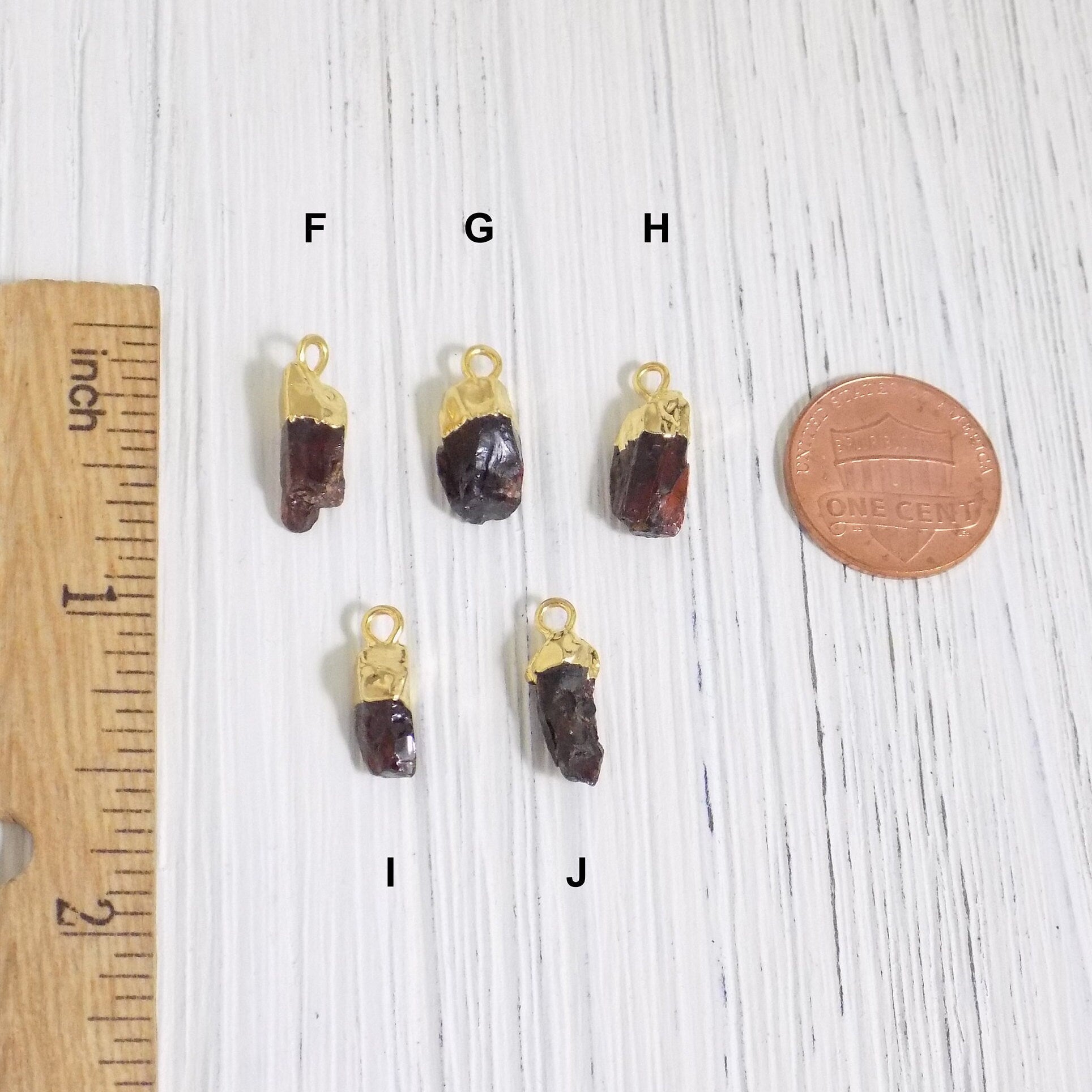Raw Garnet Necklace - Personalized Garnet Necklace Gold Fill