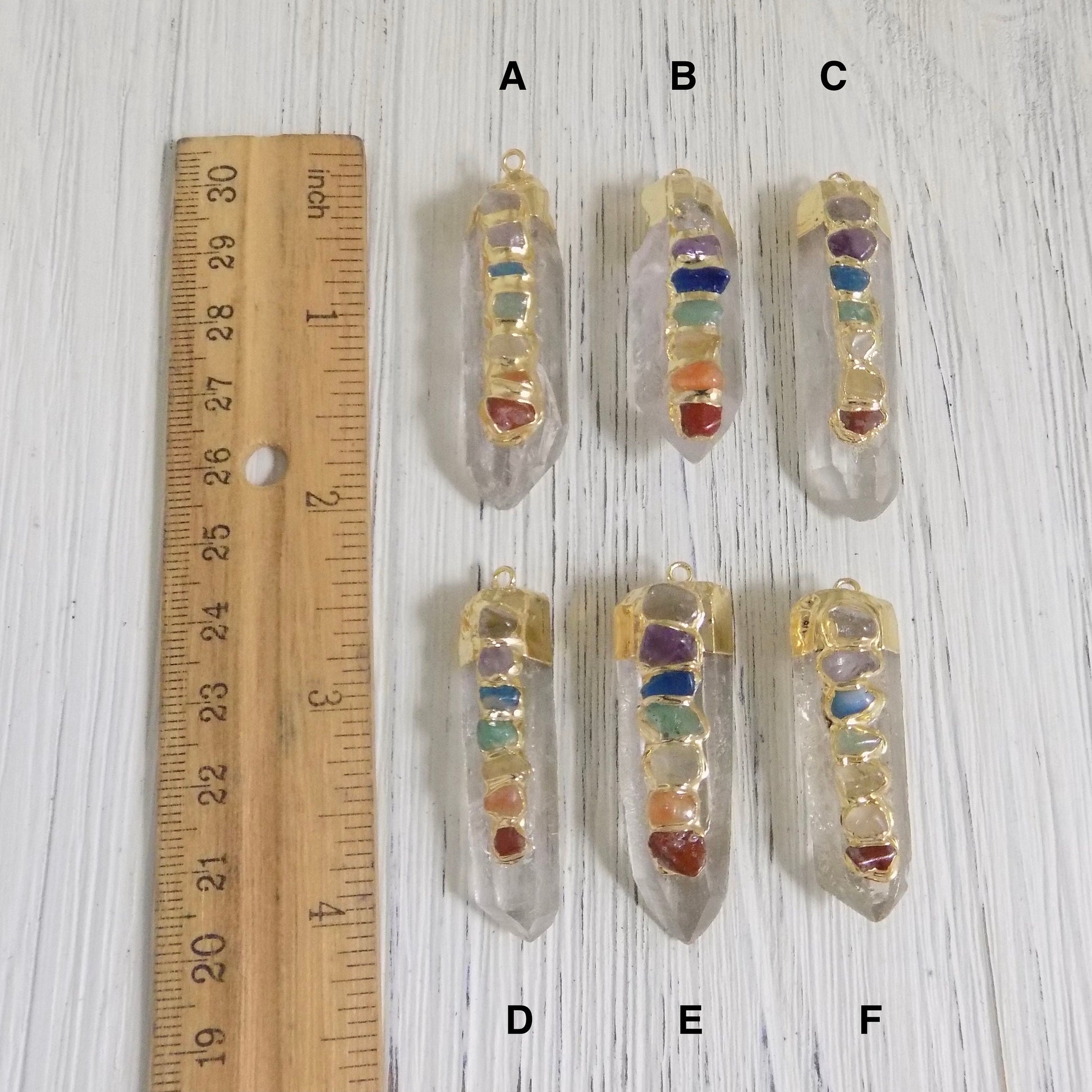 Chakra Necklace, 7 Chakra Necklace, Crystal Necklace, Yoga Necklace Gold, Healing Crystal, Boho Necklace Long, Boho Jewelry, G12-03