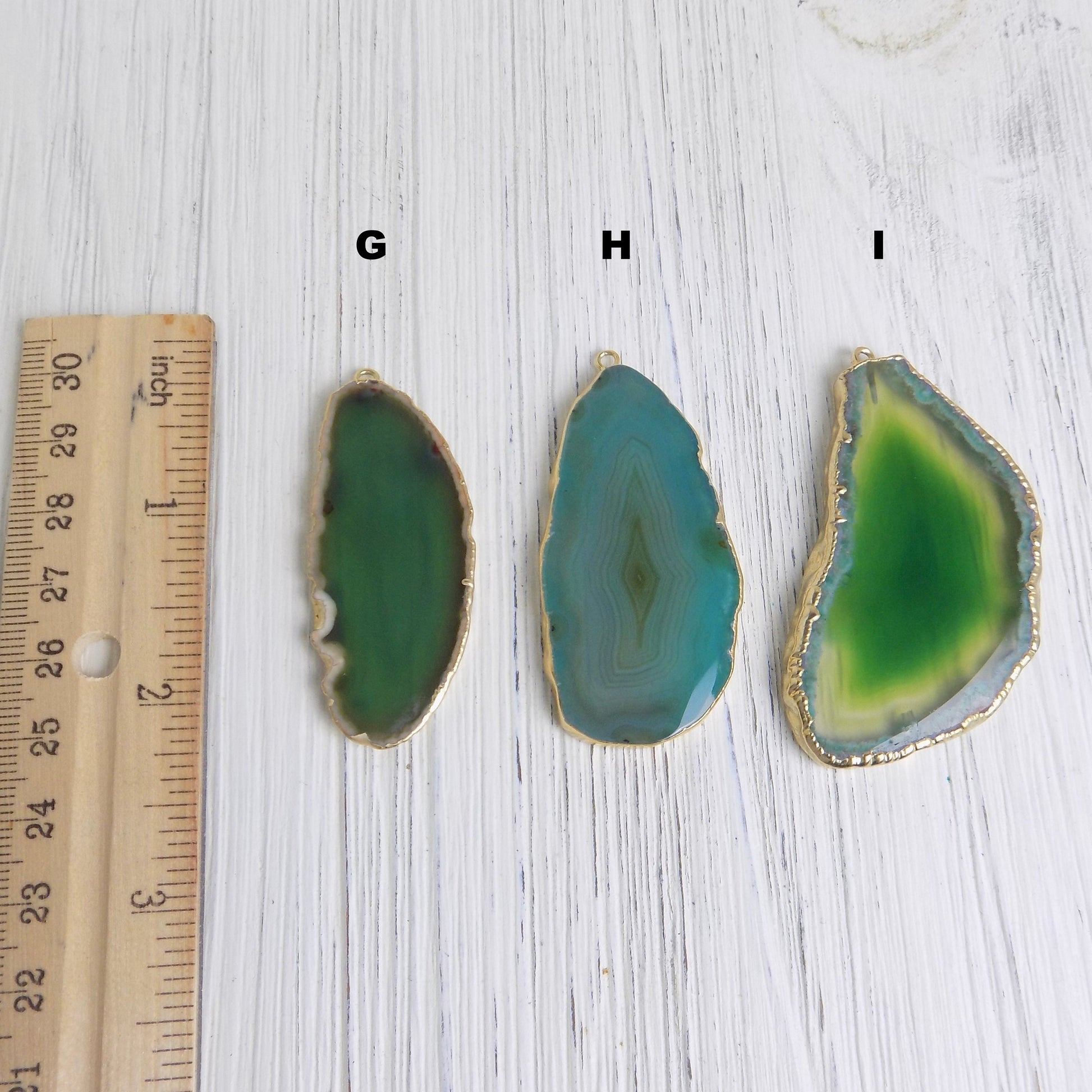 Boho Green Agate Necklace Gold, Geode Pendant Necklace, Statement Jewelry, Gift For Mom, G11-122