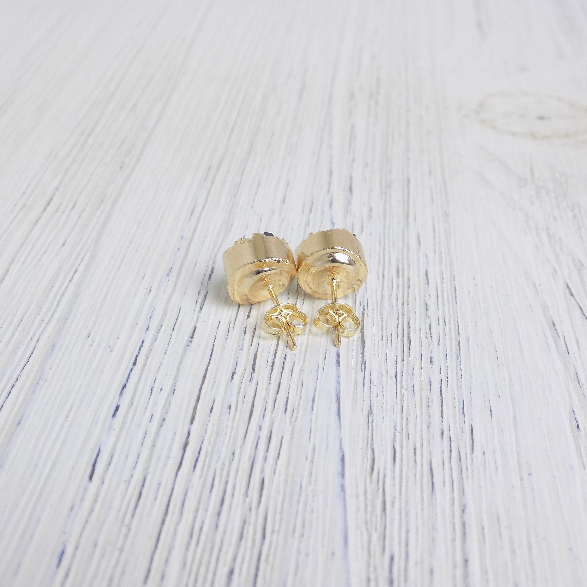 Real Druzy Earrings Studs - Gold Drusy Earrings