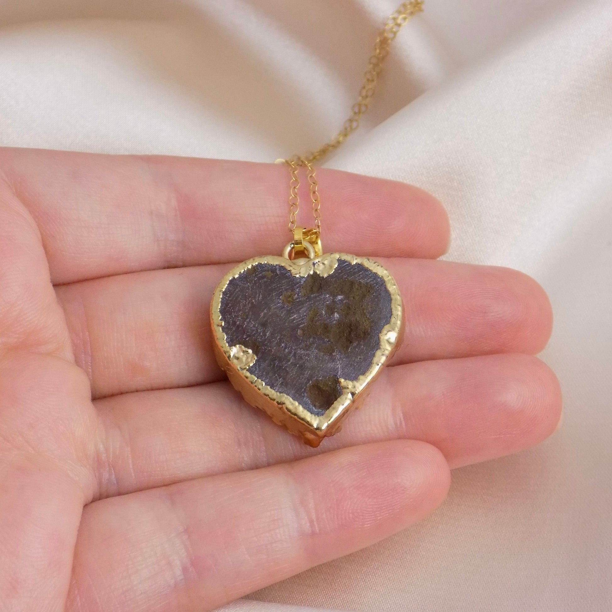 Mom Gift, Amethyst Heart Necklace Gold, Purple Druzy Pendant, Gifts For Grandma, Gift For Sister, M6-82