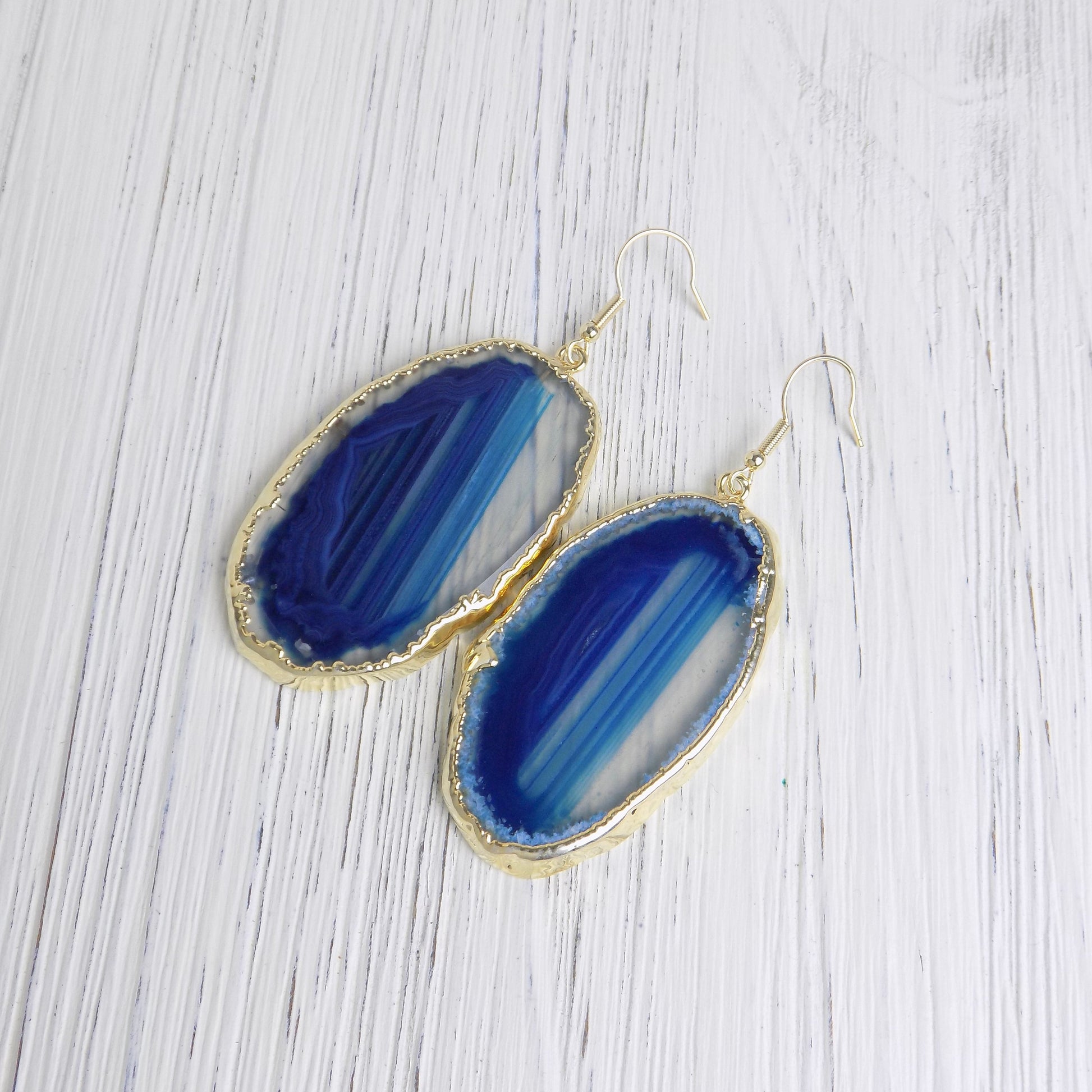 Bridesmaid Gift - Blue Agate Earring