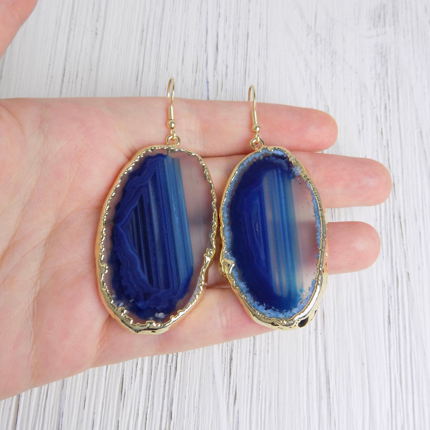 Bridesmaid Gift - Blue Agate Earring