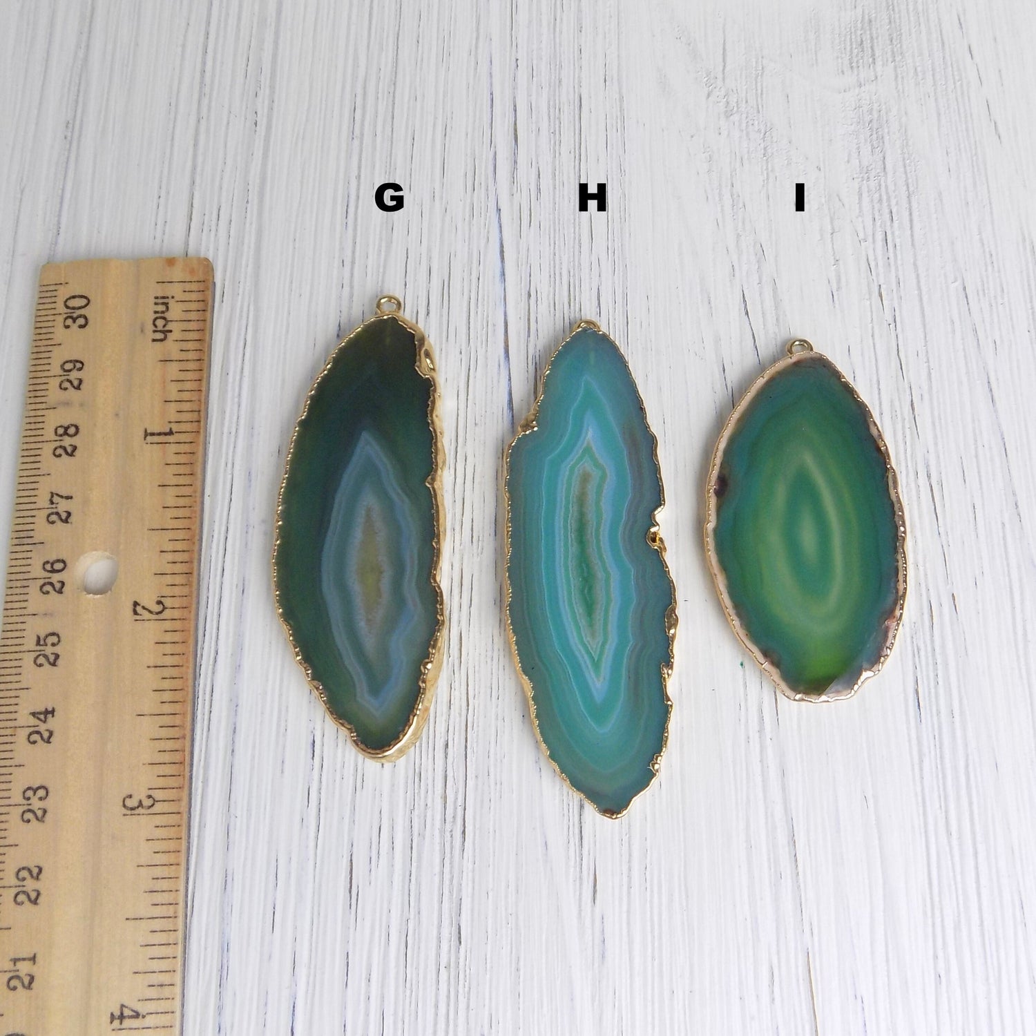 Boho Agate Necklace - Green Agate Necklace - Slice Agate Pendant - Geode Necklace - Gold Layering Necklace Custom - Wife Gift Women - 11-686
