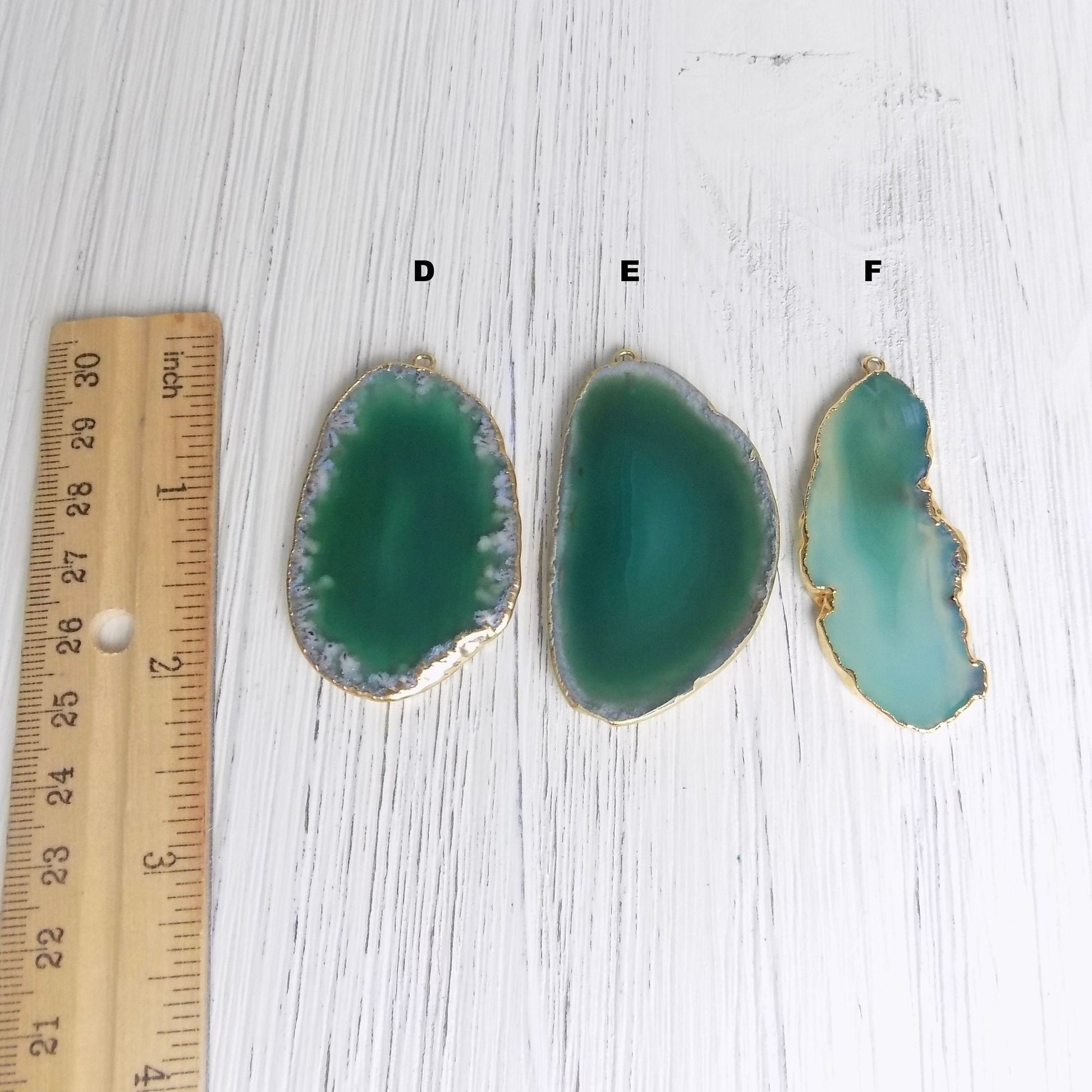 Boho Green Agate Necklace Gold, Geode Pendant Necklace, Statement Jewelry, Gift For Mom, G11-122