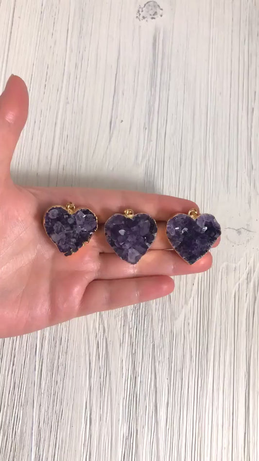 Unique Gifts For Her - Amethyst Necklace Gold