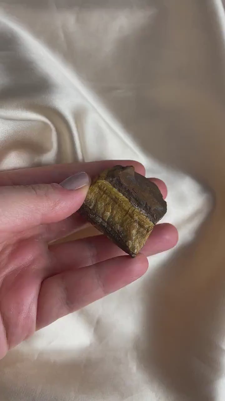 Raw Tiger Eye Crystal, Brown Gemstone For Home Decor, Sacral Chakra Stone, M6-779