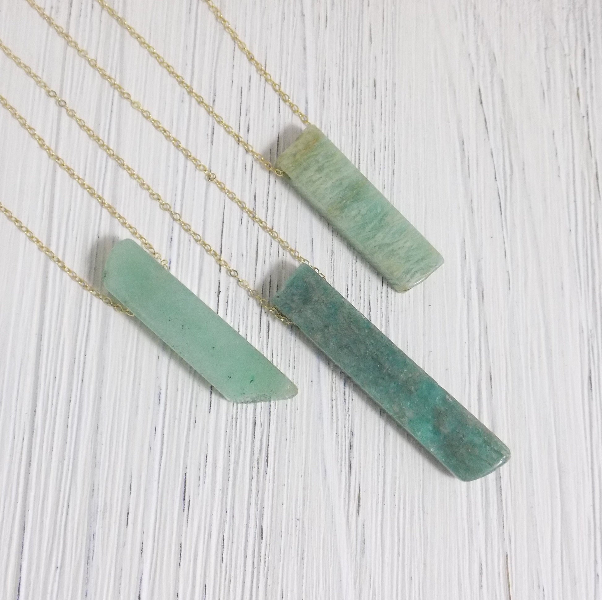 Aventurine Necklace, Green Aventurine Necklace Green Stone Necklace Gold OR Silver Layering Necklace Large Pendant Necklace Gift Women K2-01
