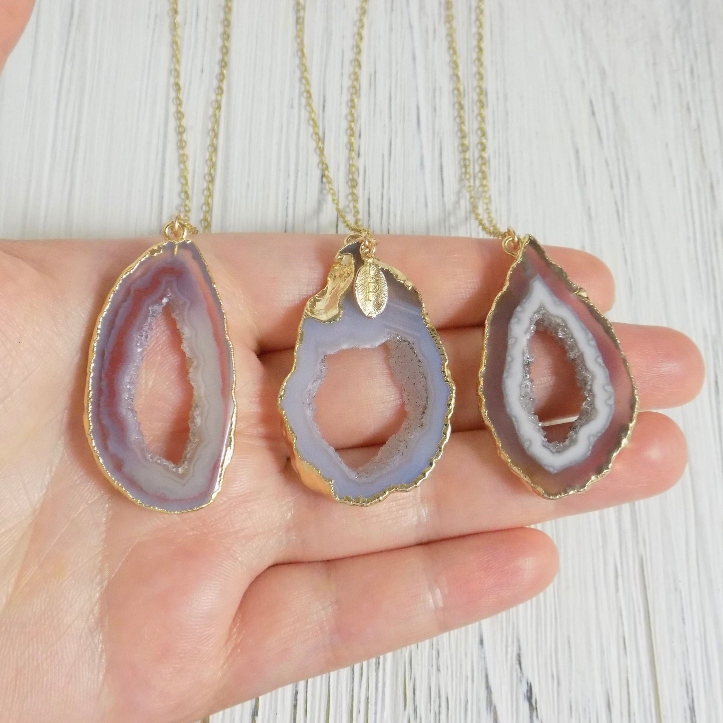 Unique Gifts For Women - Geode Necklace