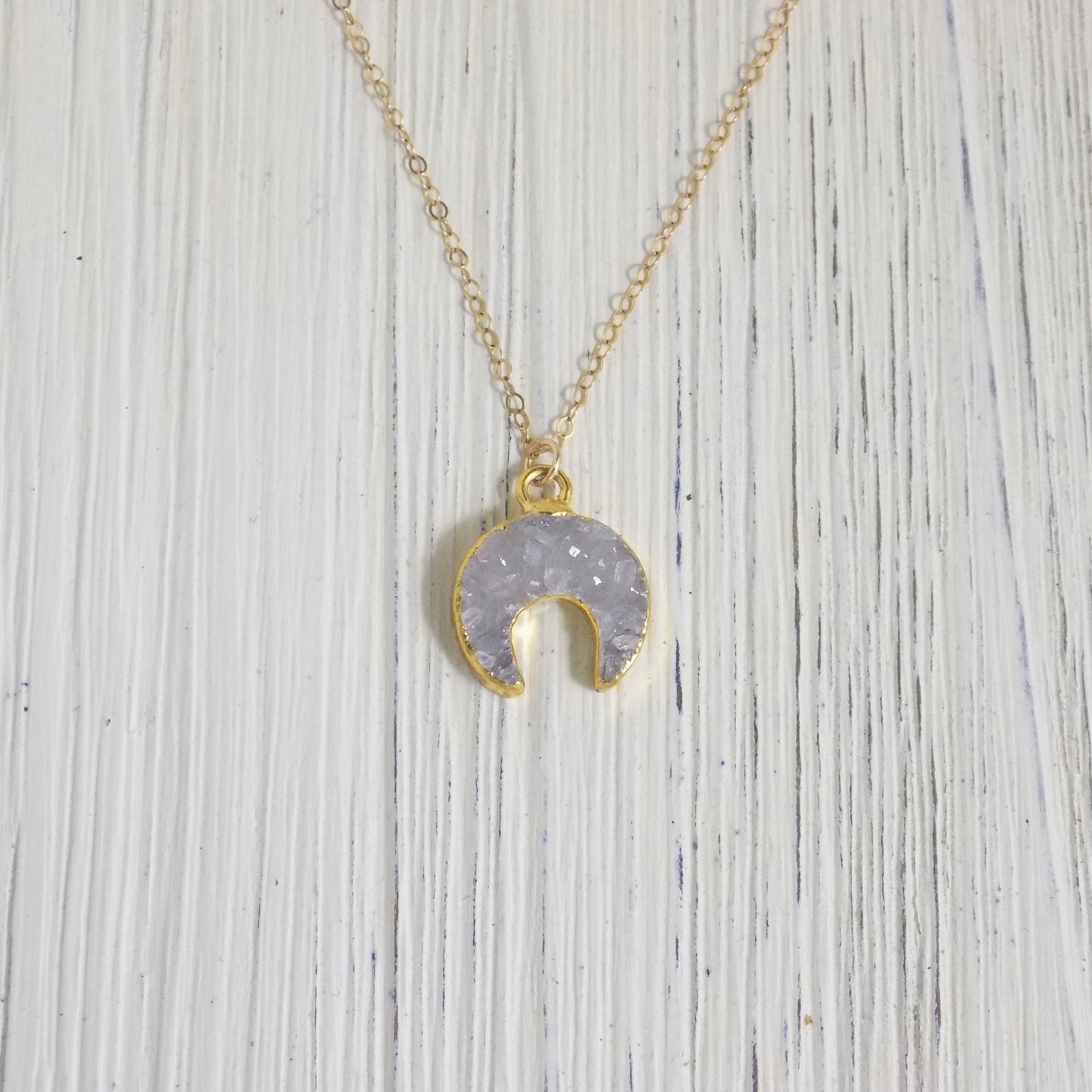 Double Horn Necklace - Crescent Moon Necklace