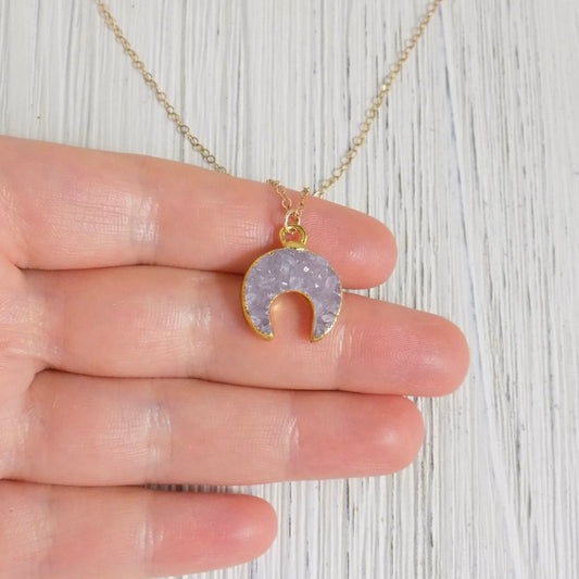 Double Horn Necklace - Crescent Moon Necklace
