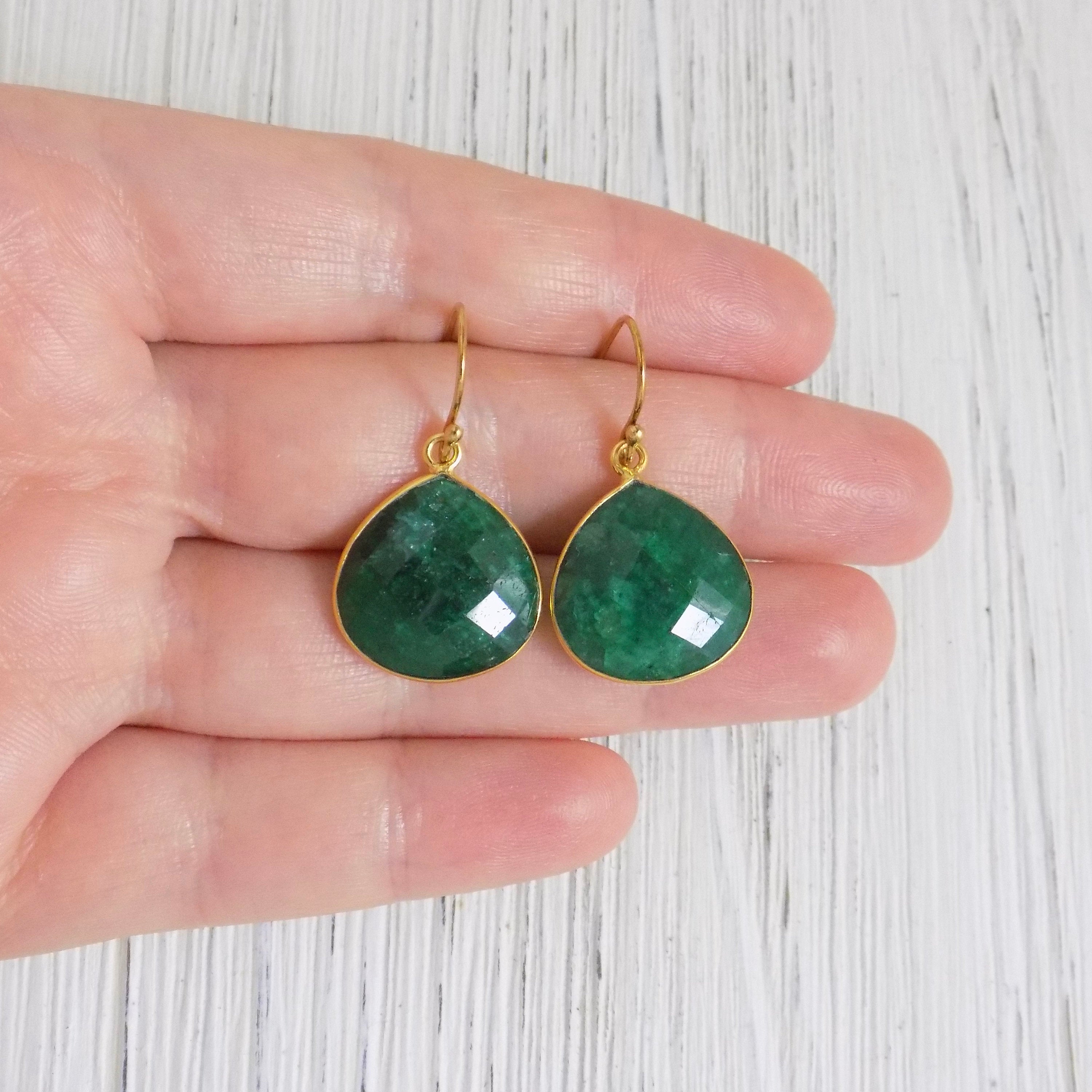Malachite Earrings, Vintage Earrings, Green Earrings, Green Stone Earr –  Adina Stone Jewelry