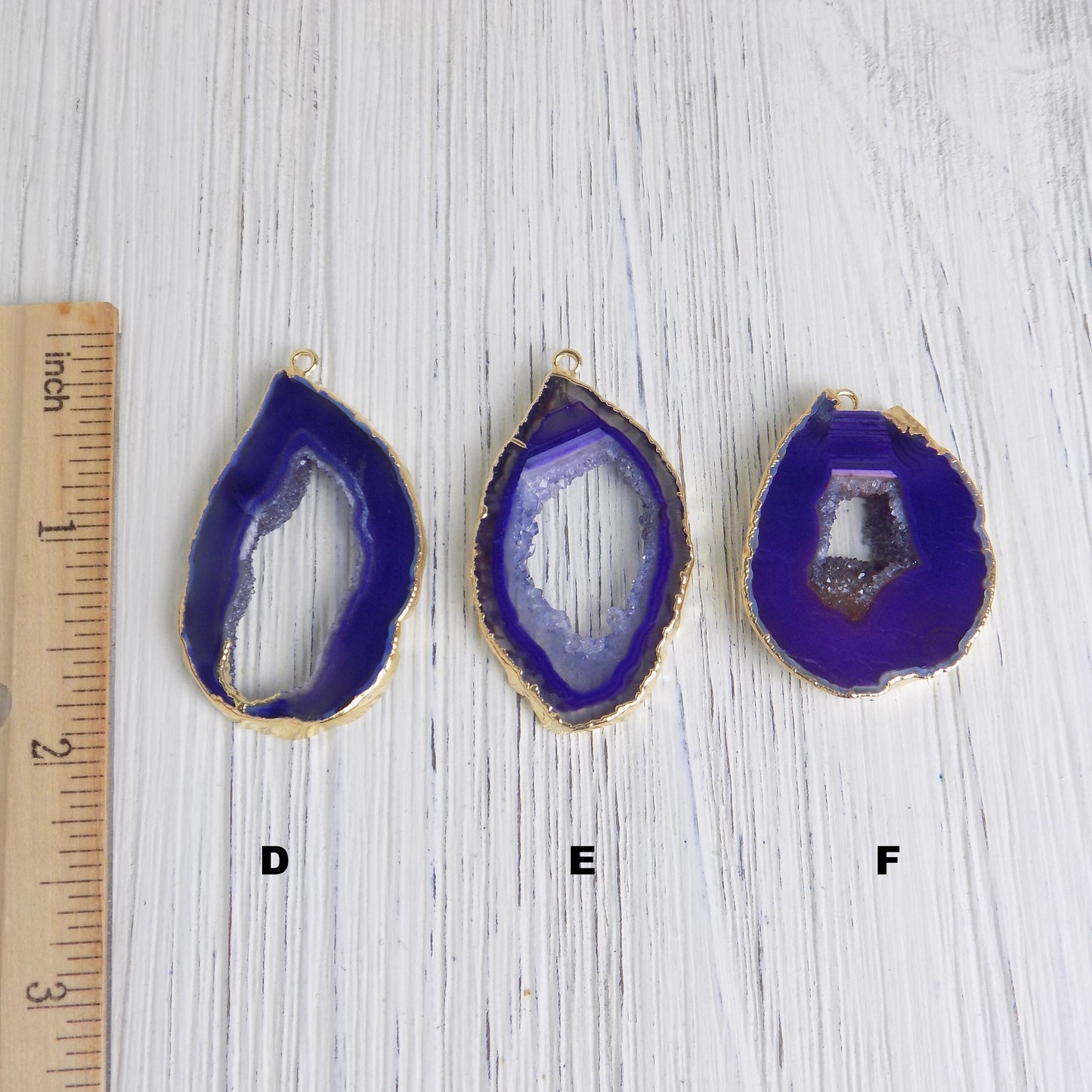 Personalized Druzy Necklace - Purple Geode Necklace
