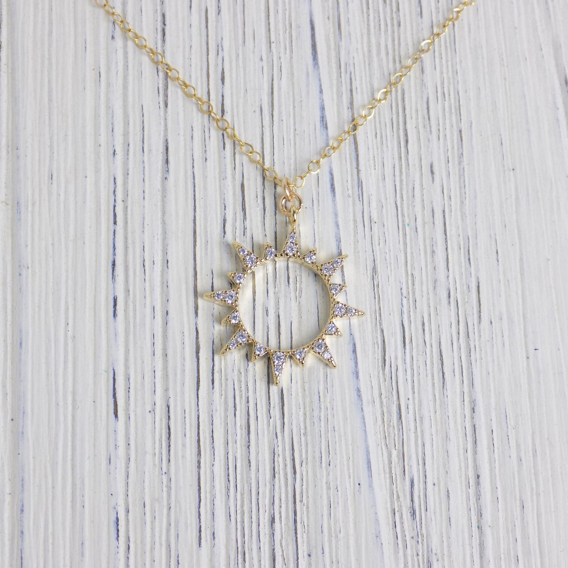 Celestial Jewelry - Gold Sun Necklace