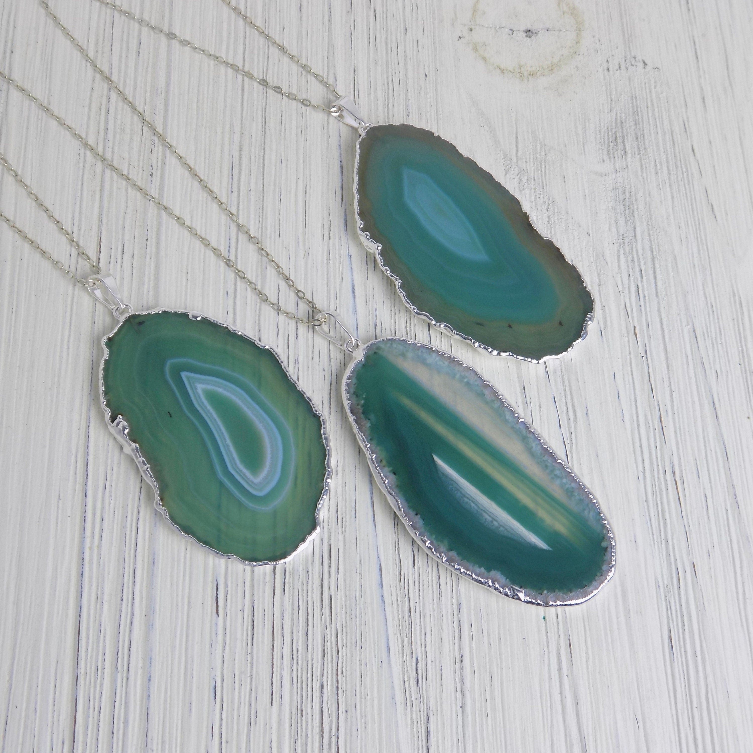 Green(Base) Green Agate Pendant at Rs 99/piece in Khambhat | ID:  2851098123362