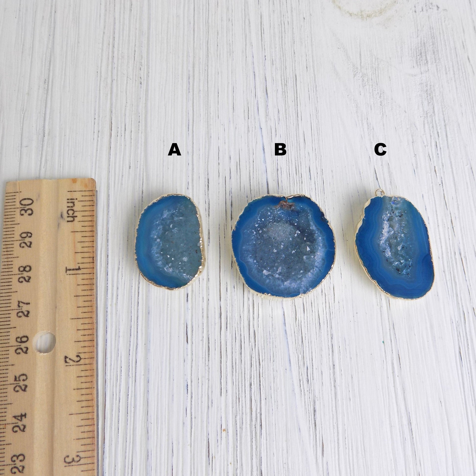 Turquoise Druzy Necklace - Boho Geode Necklace