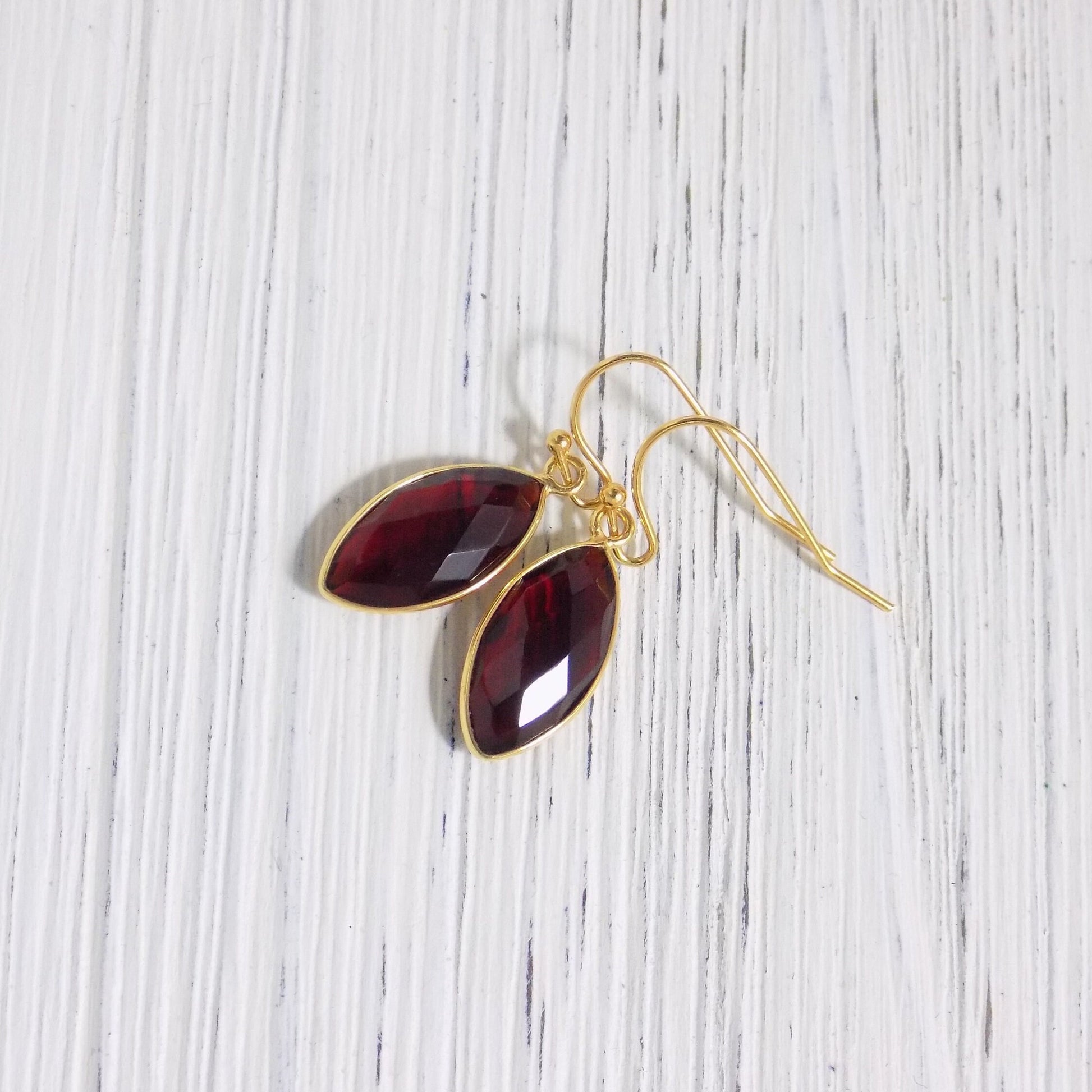Garnet Earrings - January Birthstone Earring