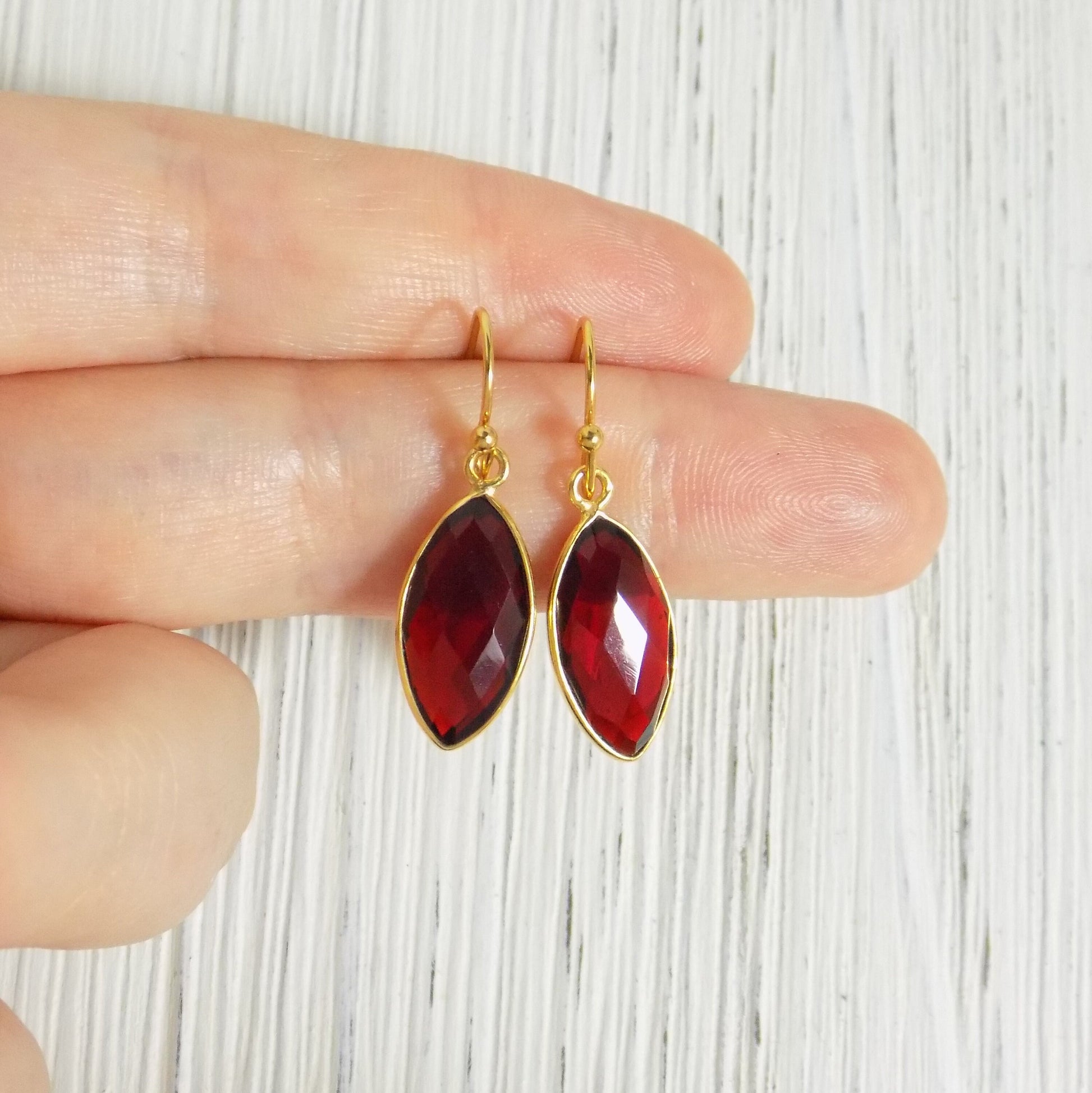 Garnet Earrings - January Birthstone Earring