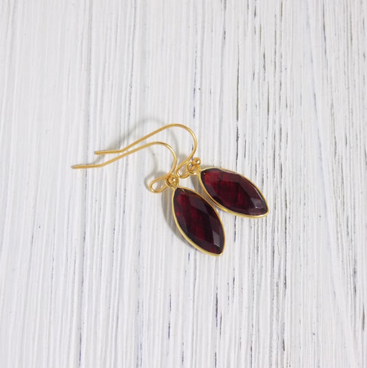 Garnet Earrings - January Birthstone Earring