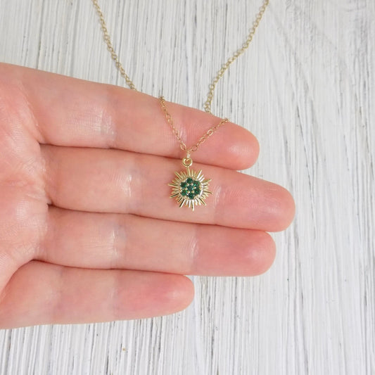 Celestial Jewelry - Gold Sun Necklace