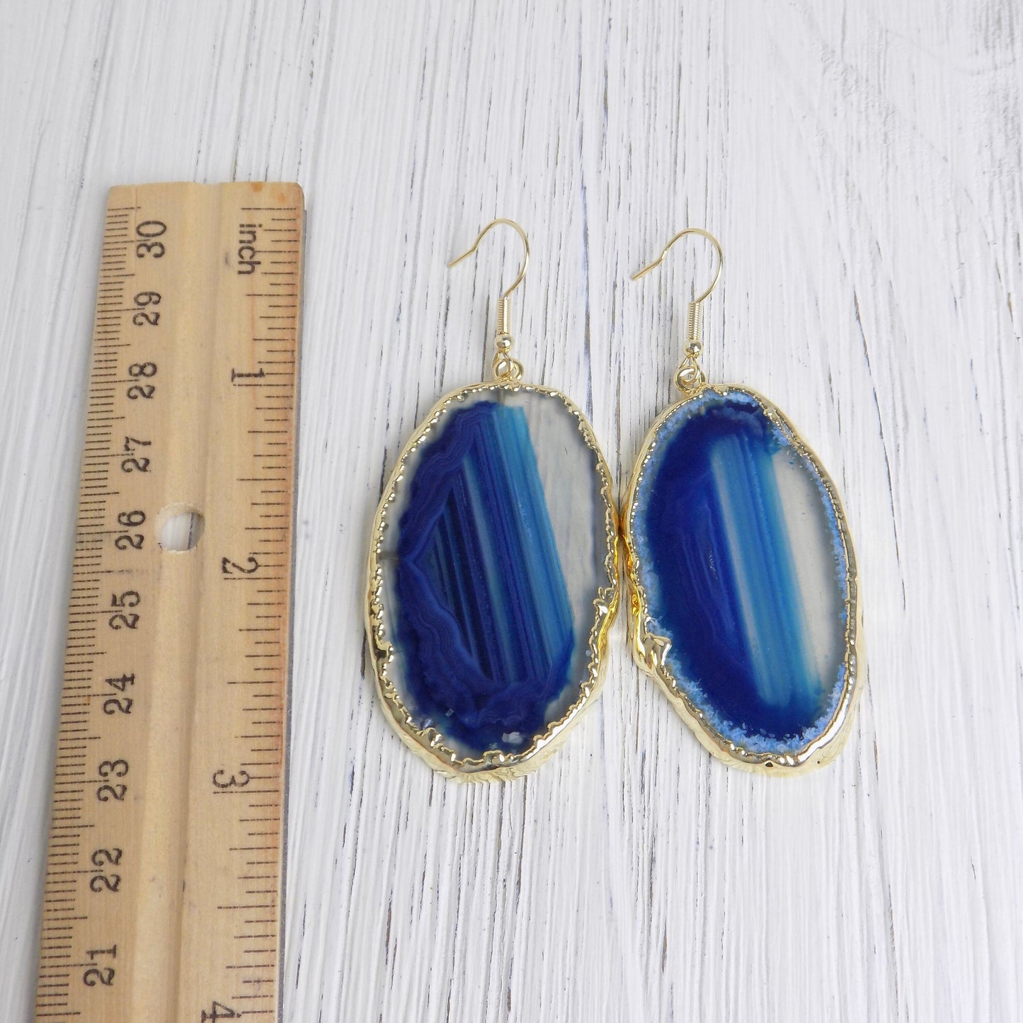 Bridesmaid Gift - Blue Agate Earring