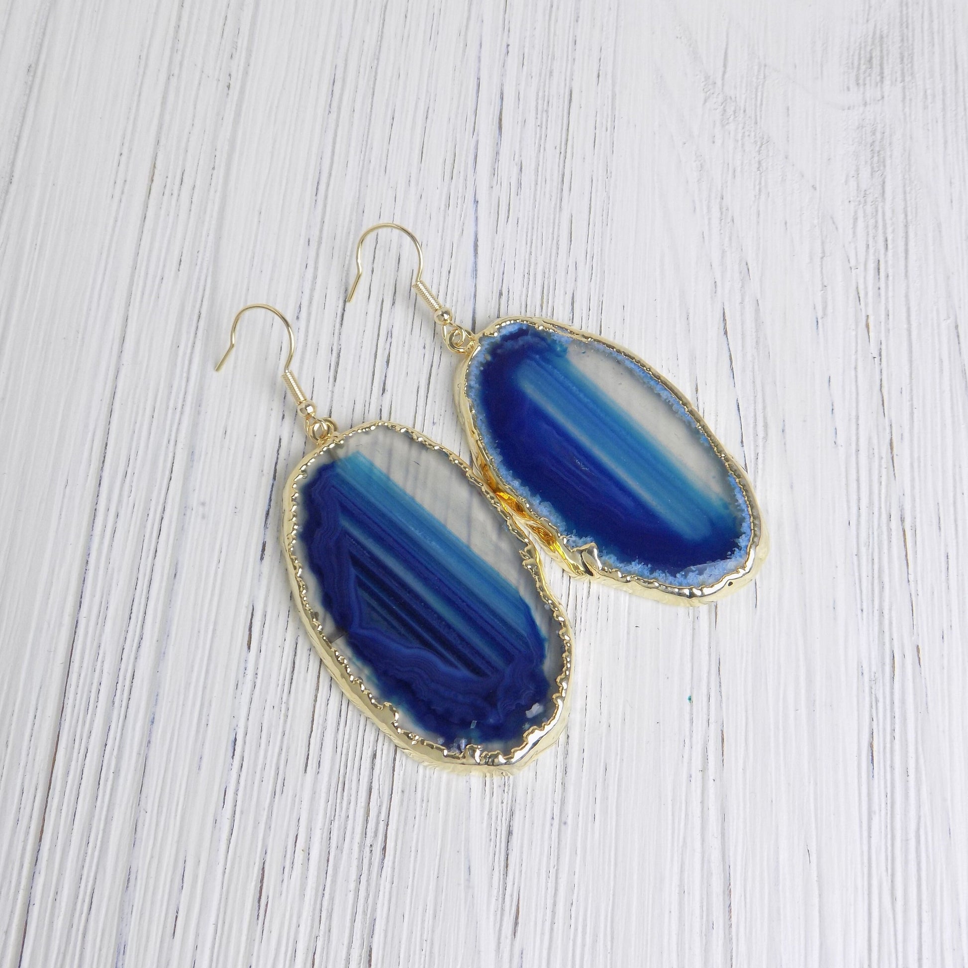 Bridesmaid Gift - Blue Agate Earring