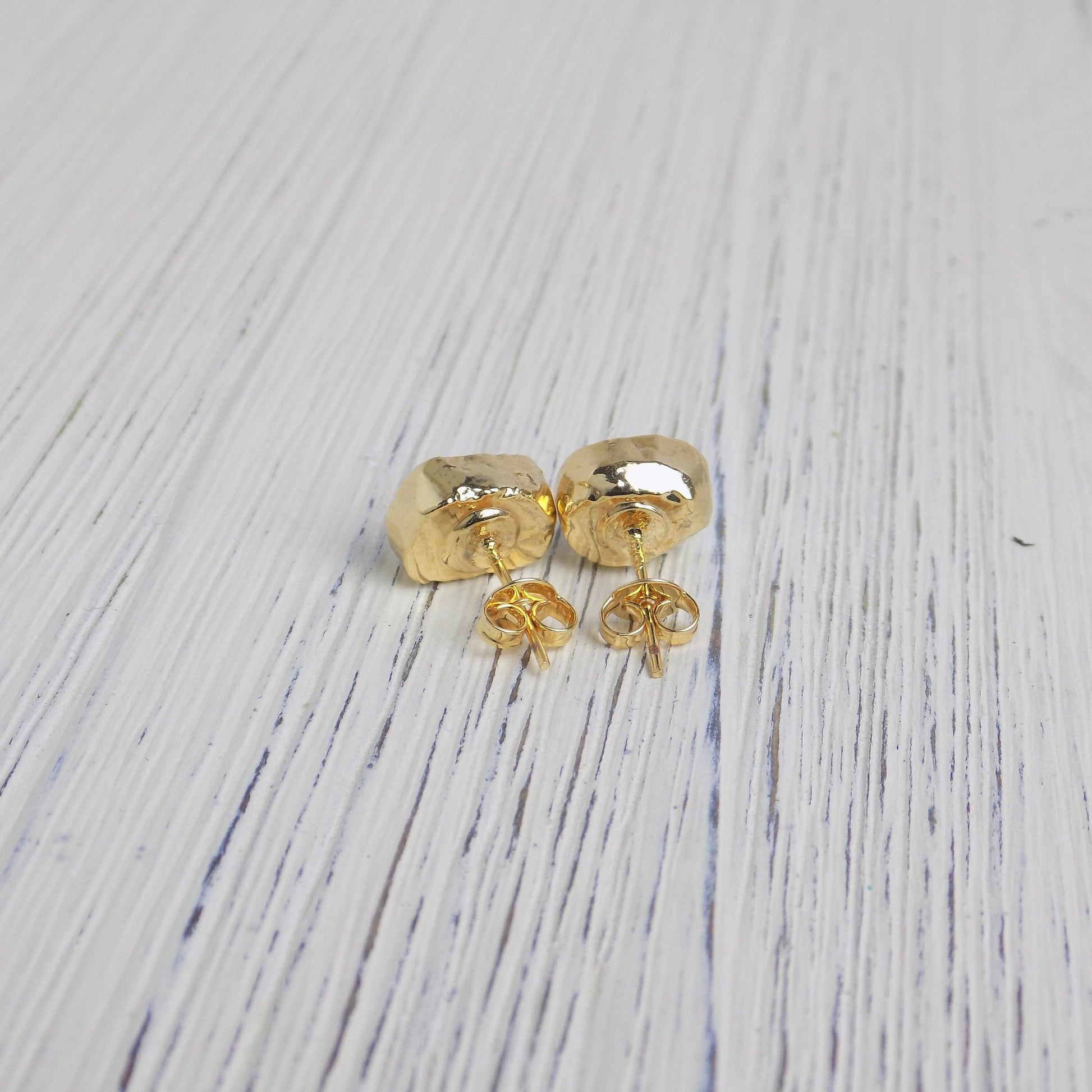 Unique Gifts, Geode Earrings Stud, Natural Gemstone Posts, Sparkly Druzy Earring Drussy, Small Stone Gold, G14-218