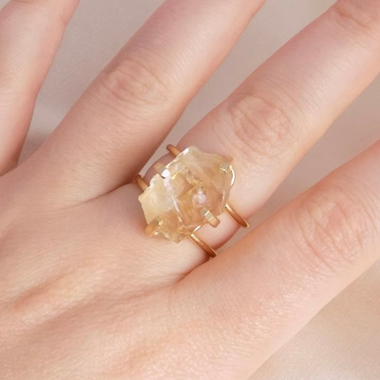 Unique Gifts - Raw Citrine Ring