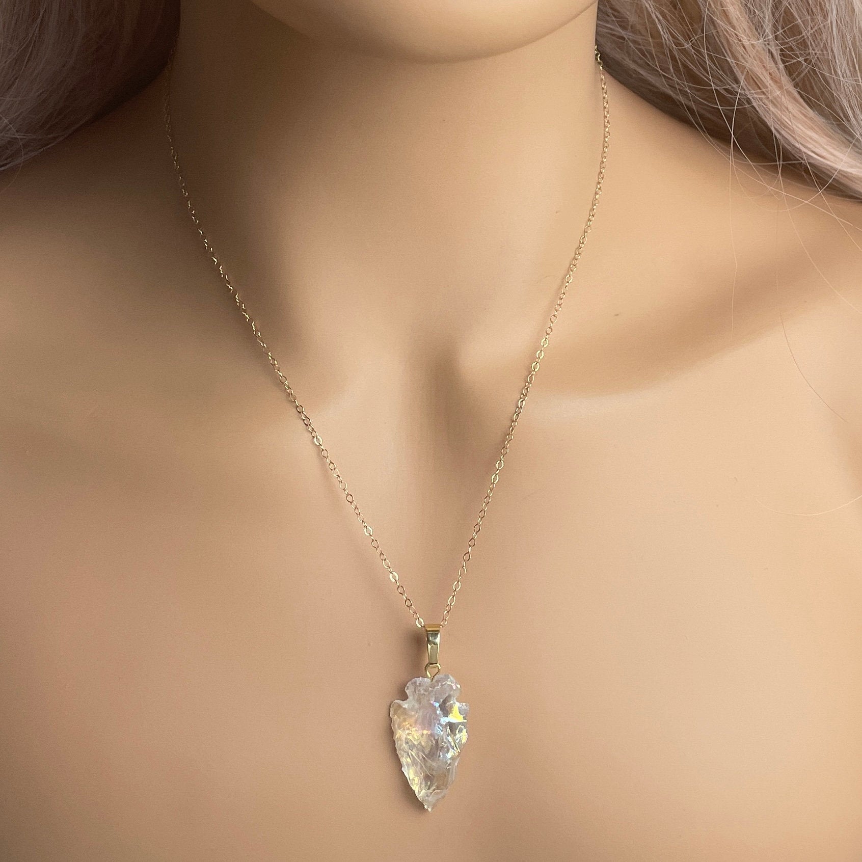 Aqua Aura or Angel Aura Quartz Pendant Necklace Reiki Healing Ladies Gift |  eBay