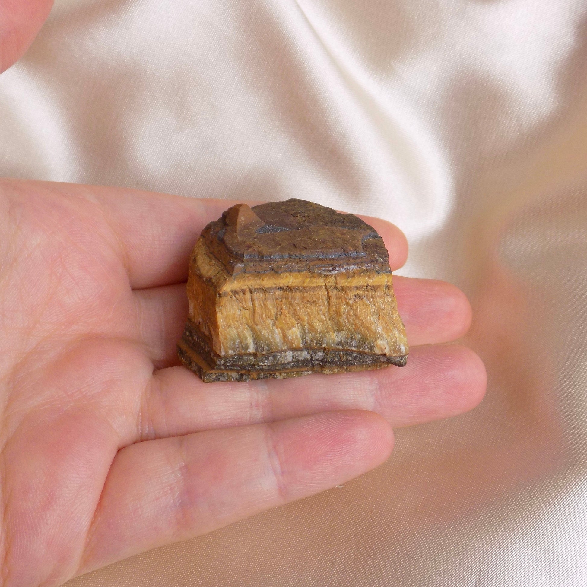 Raw Tiger Eye Crystal, Brown Gemstone For Home Decor, Sacral Chakra Stone, M6-779