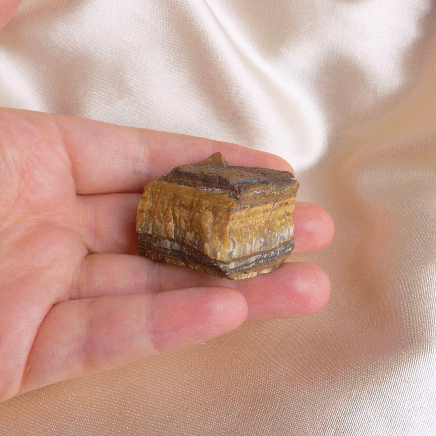 Raw Tiger Eye Crystal, Brown Gemstone For Home Decor, Sacral Chakra Stone, M6-779