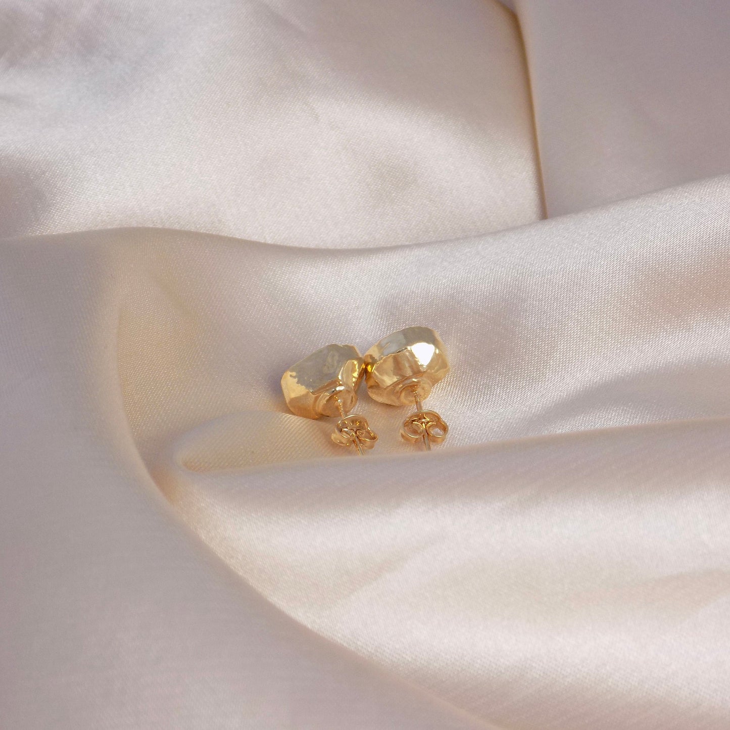 Purple Geode Earrings Studs, Raw Crystal Earrings, Bridesmaid Gifts, Gift For Wife, G15-10