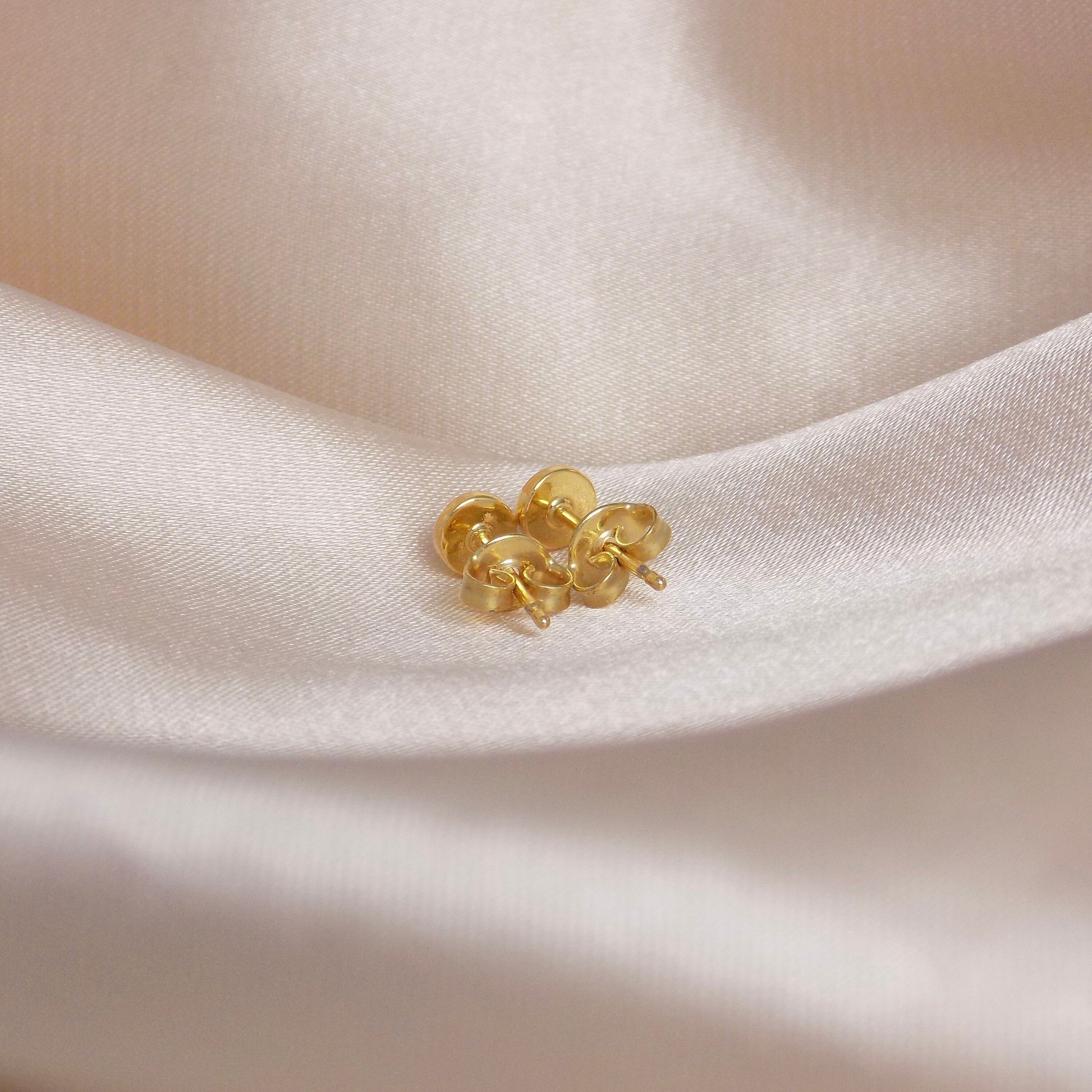 Tiny Opal Stud Earrings Gold, 4mm, October Birthstone Studs, Gift Women, M6-786